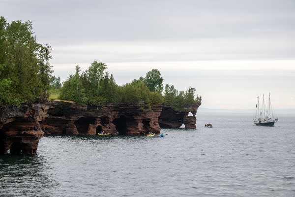 Kayaker by the Apostle Islands