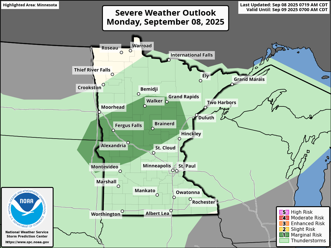 Severe weather threat for Monday is low but notable