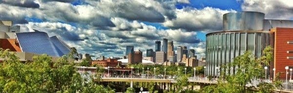 One view of the University of Minnesota Washington Avenue bridge in the fall
