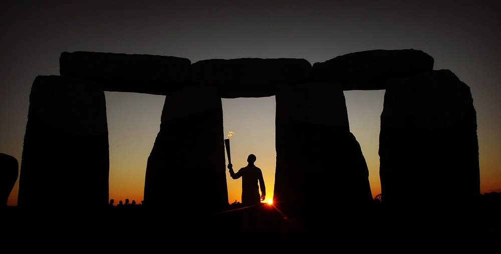Olympic Torch at Stonehenge