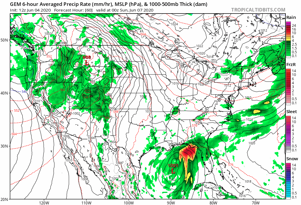 Canadian model through next Wednesday