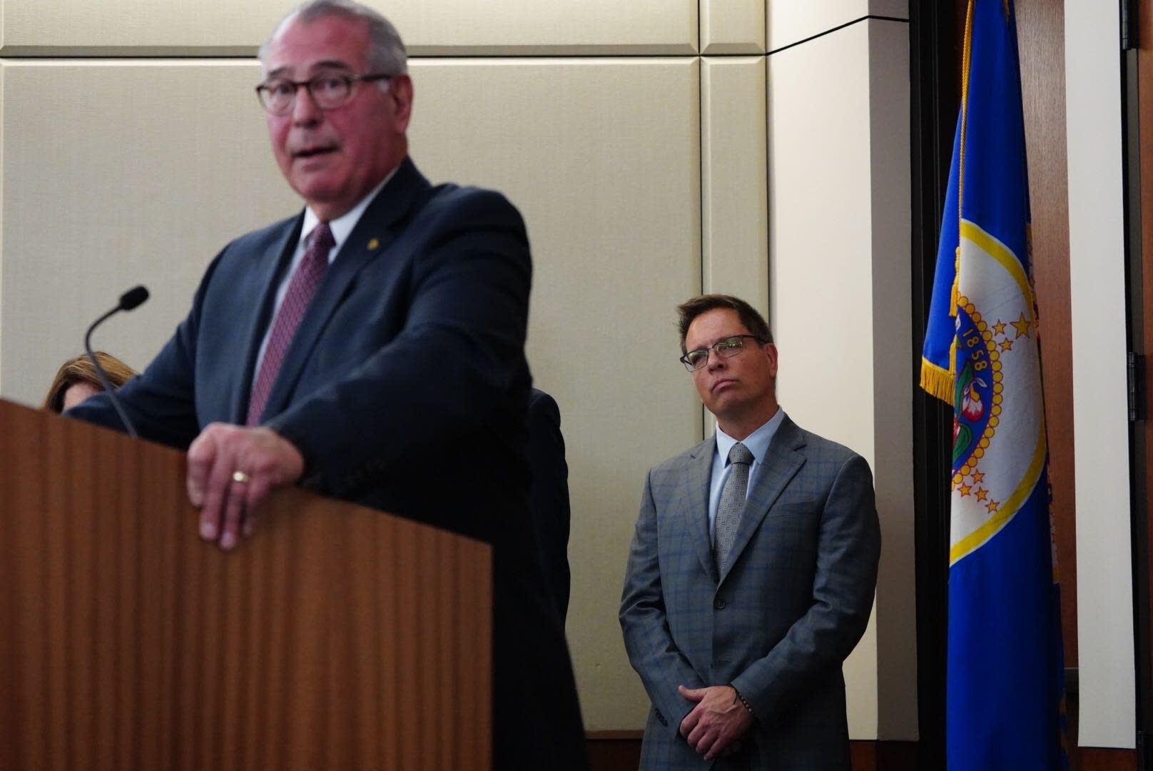 Hennepin County Attorney Mike Freeman and Don Damond