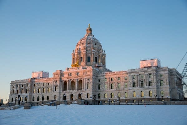 The Sun Sets on the Minnesota State Capitol.