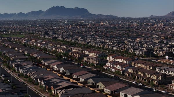 Above, an aerial view of a housing development in Henderson, Nevada, which is southeast of Las Vegas. Around Vegas, nearly a quarter of homes are owned by institutional investors.
