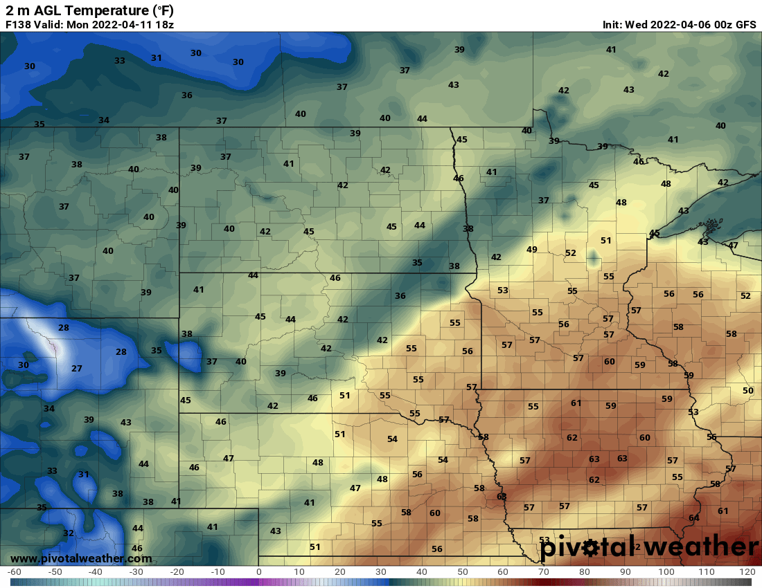 highs Monday