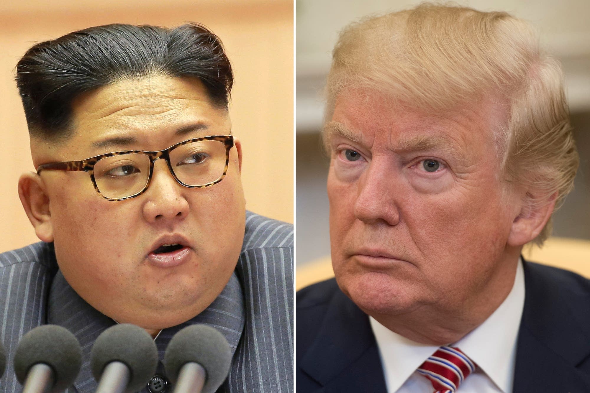 Kim Jong Un and President Trump
