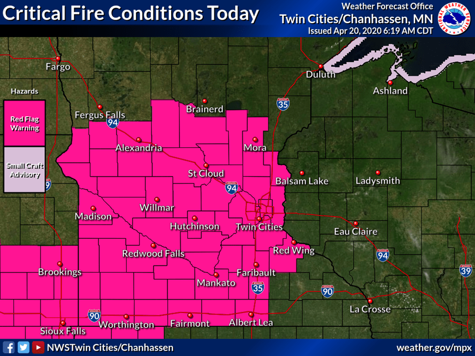 Feisty Monday: Fire weather, spotty thundershowers, and high winds