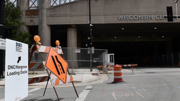 A view of the Wisconsin Center in Milwaukee, where the 2020 Democratic National Convention would have been held. 