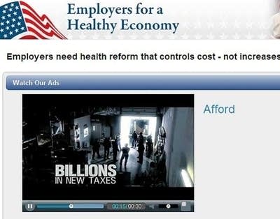 TV ad opposing national health care reform