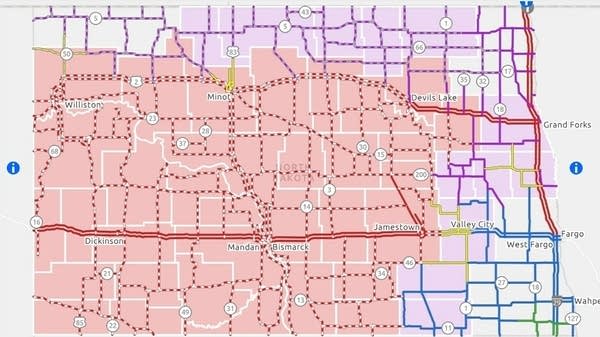 South Dakota Road Condition Map Blizzard Conditions Close Roads In North Dakota – 6Park.news/Minnesota