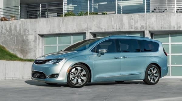 One of the cars in Google's new fleet of self-driving minivans.