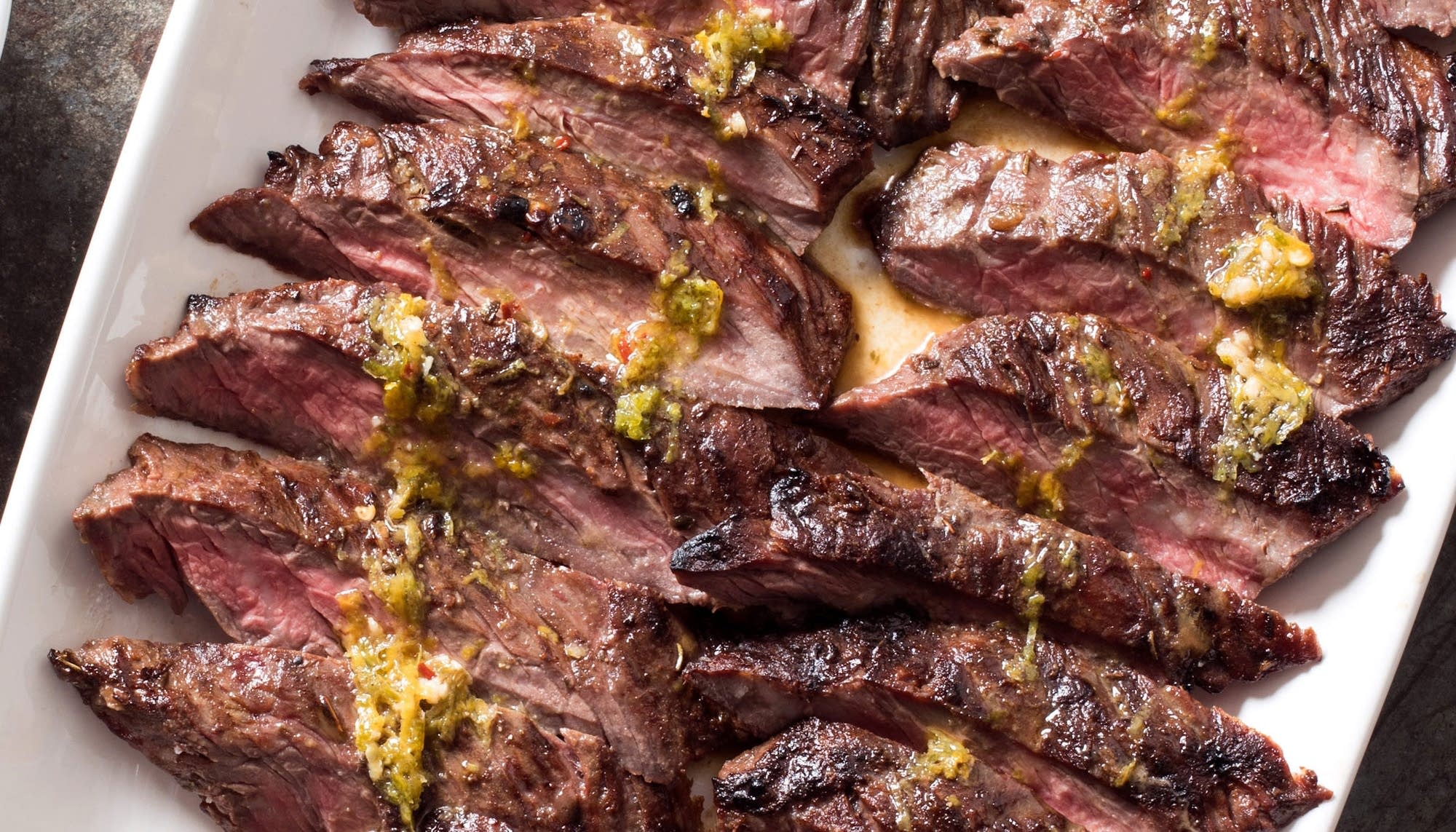 Marinated skirt outlet steak