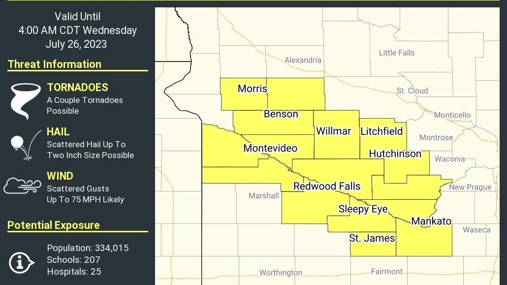 Severe thunderstorm watch until 4 am includes the Twin Cities | MPR News