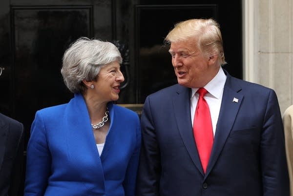 British Prime Minister Theresa May and President Trump.