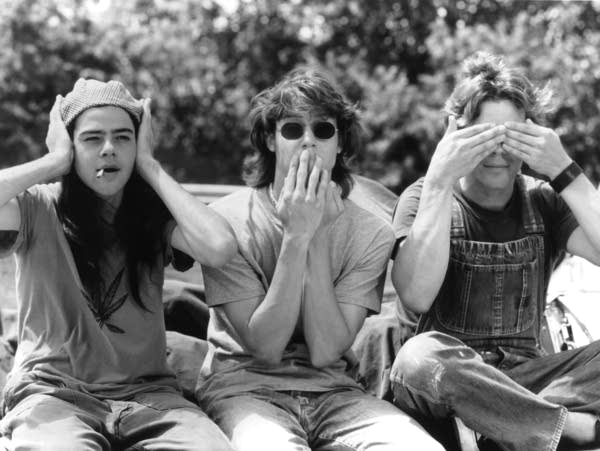 From left: Slater (Rory Cochrane), Pink (Jason London) and Don (Sasha Jenson) are three pillars of learning in Richard Linklater’s examination of the Seventies high school experience in "Dazed and Confused," a Gramercy Pictures release.