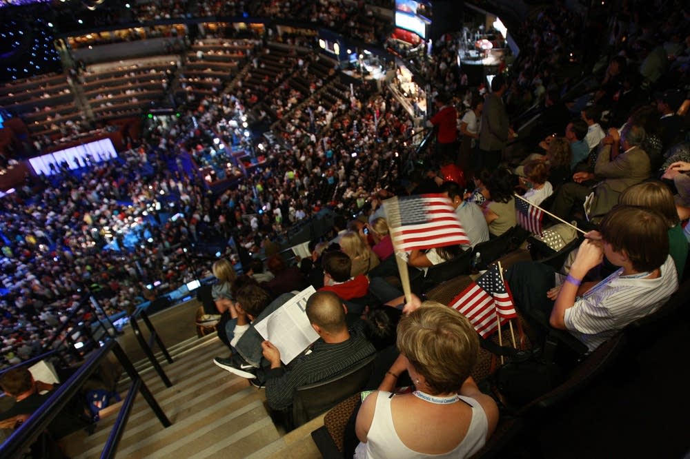 The crowd at the DNC