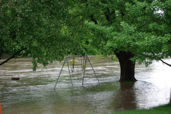 A swingset near Riverview, Iowa.