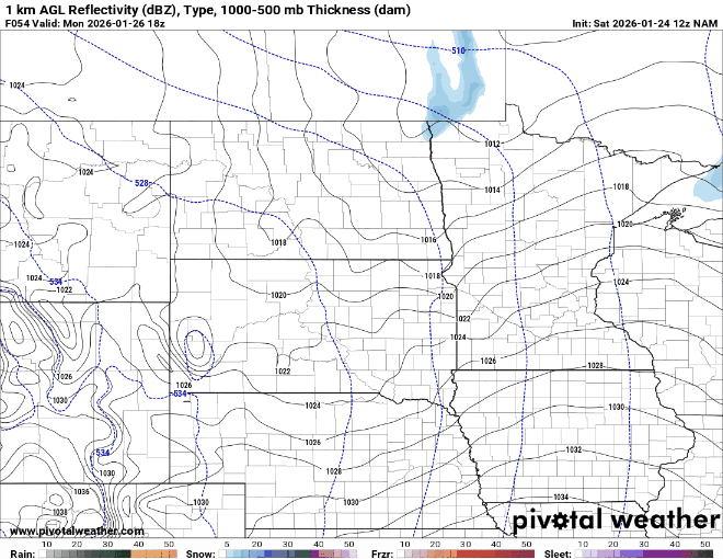 Forecast precipitation Monday 12 p.m. to 9 p.m.