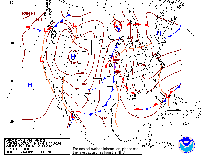 Surface analysis Tuesday 7 a.m.