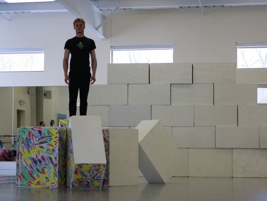 Luke Xavier, as Pink, rehearses for "Pink Floyd's The Wall: A Rock Ballet."