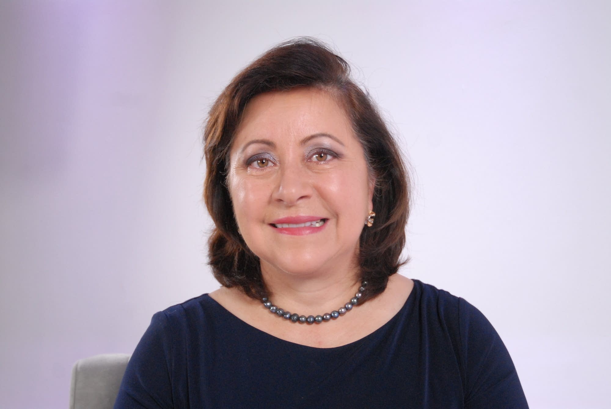 Patricia Torres Ray sits for a portrait at KARE 11 studio.