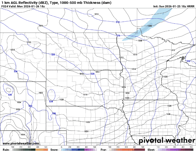 Forecast precipitation Monday 12 p.m. to 6 p.m.
