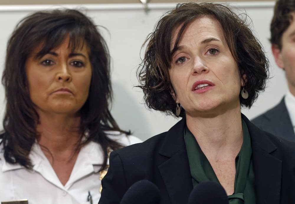 Betsy Hodges, right, and Janee Harteau