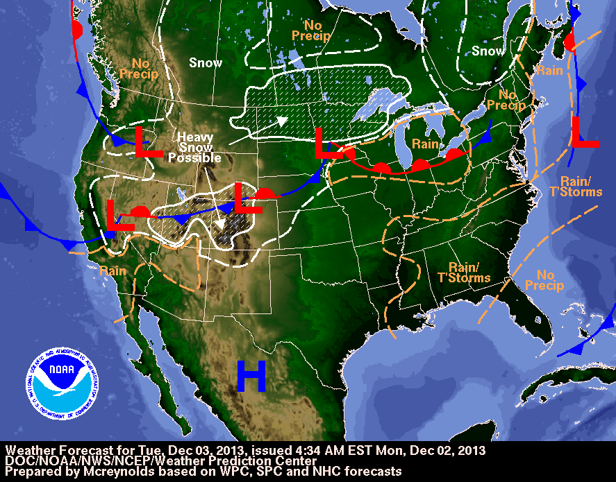 National weather map