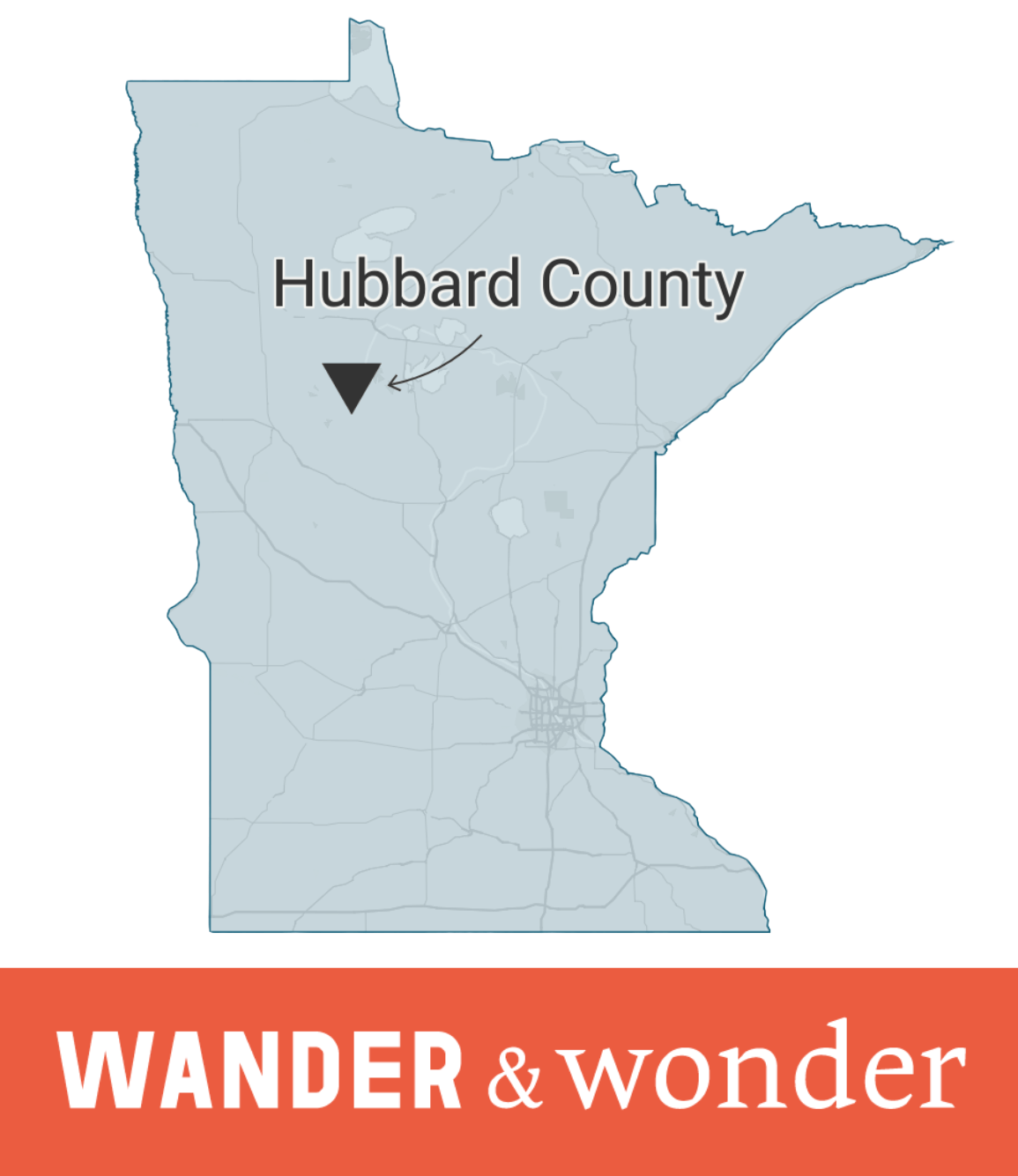 A county on a map