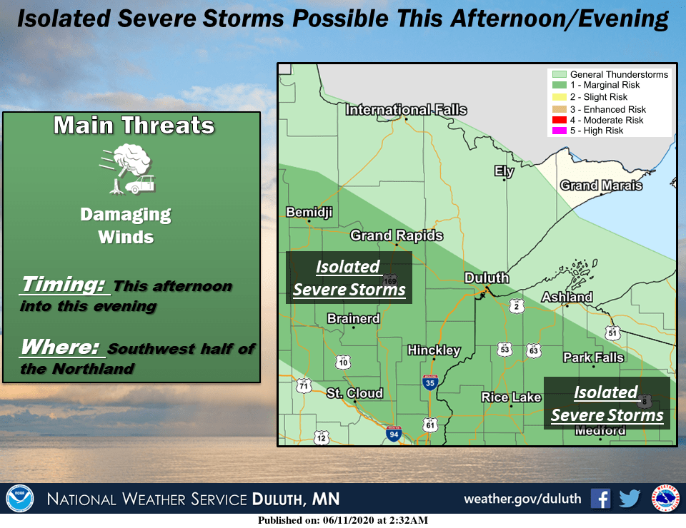 Scattered thunderstorms north; drought persists in parts of MN
