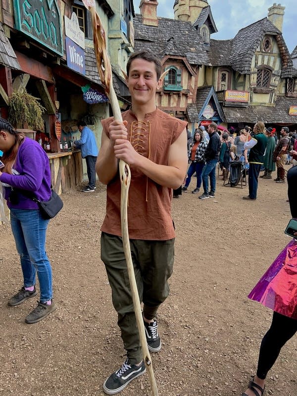 A man dressed for a renaissance festival.