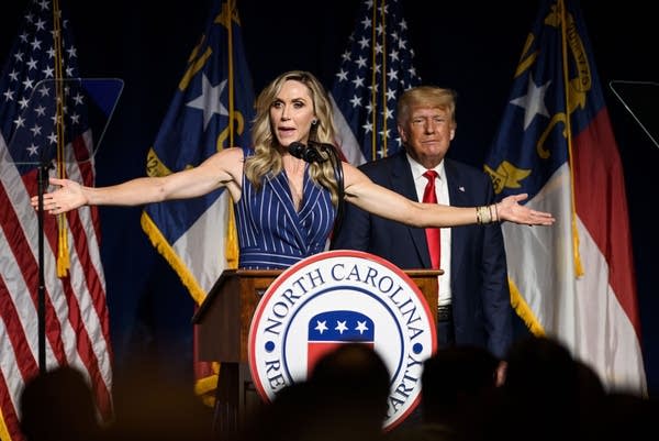 Lara Trump and her father-in-law, Donald Trump.