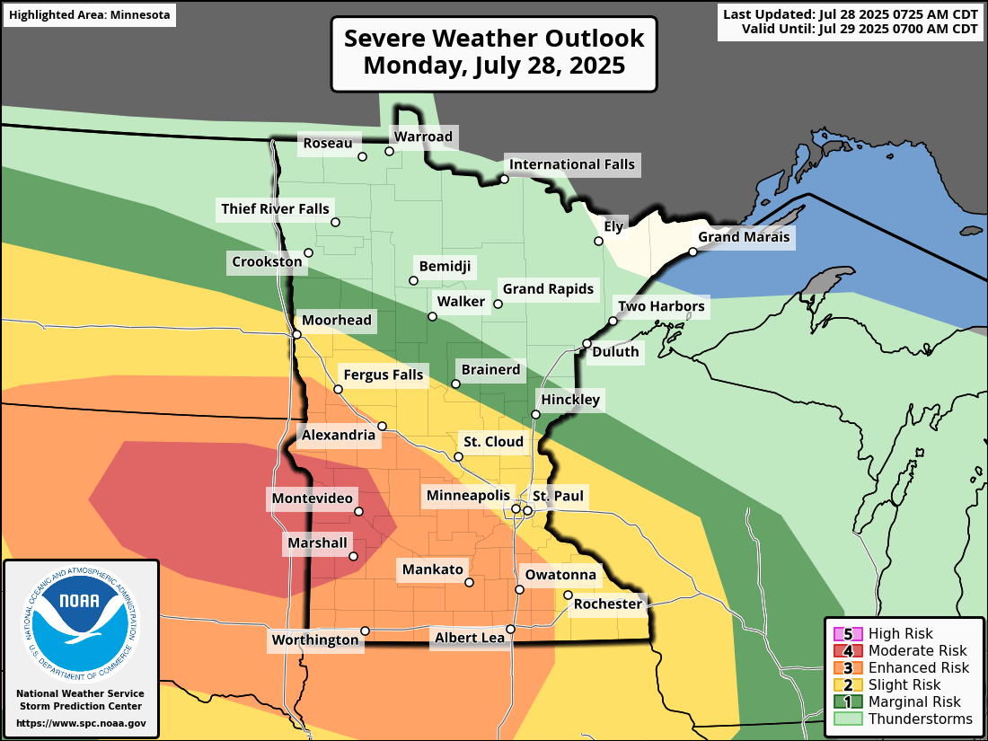 Severe weather threat for Monday
