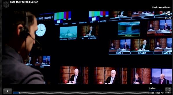 McCain, Franken spar in football skit