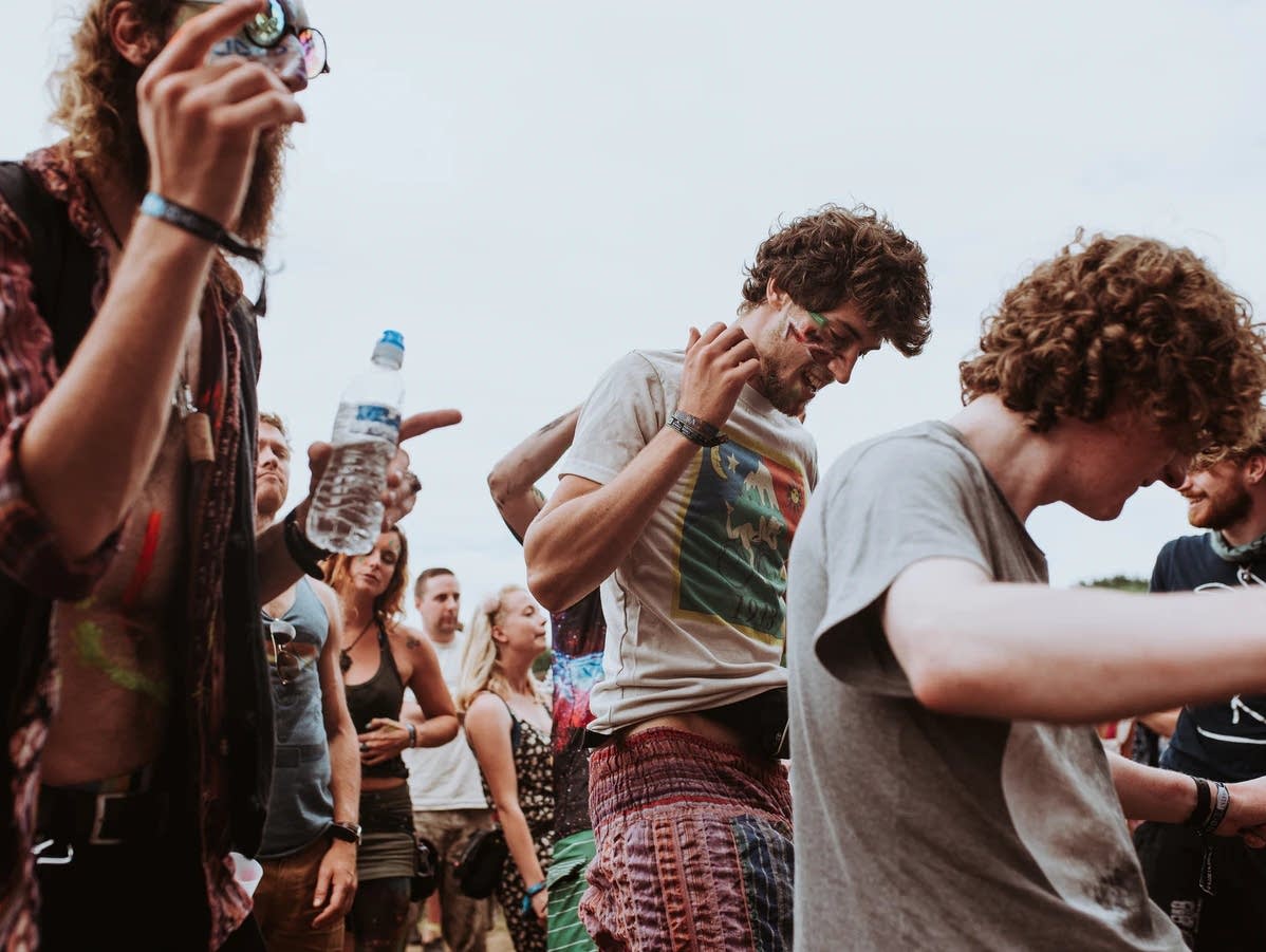 Concert crowd.