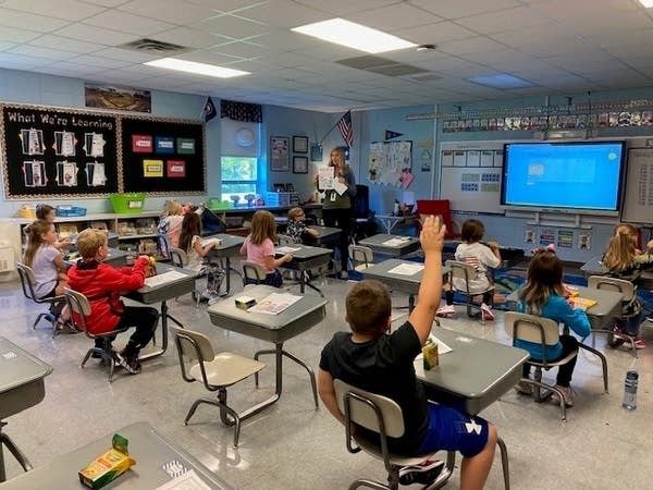 Students in a classroom.