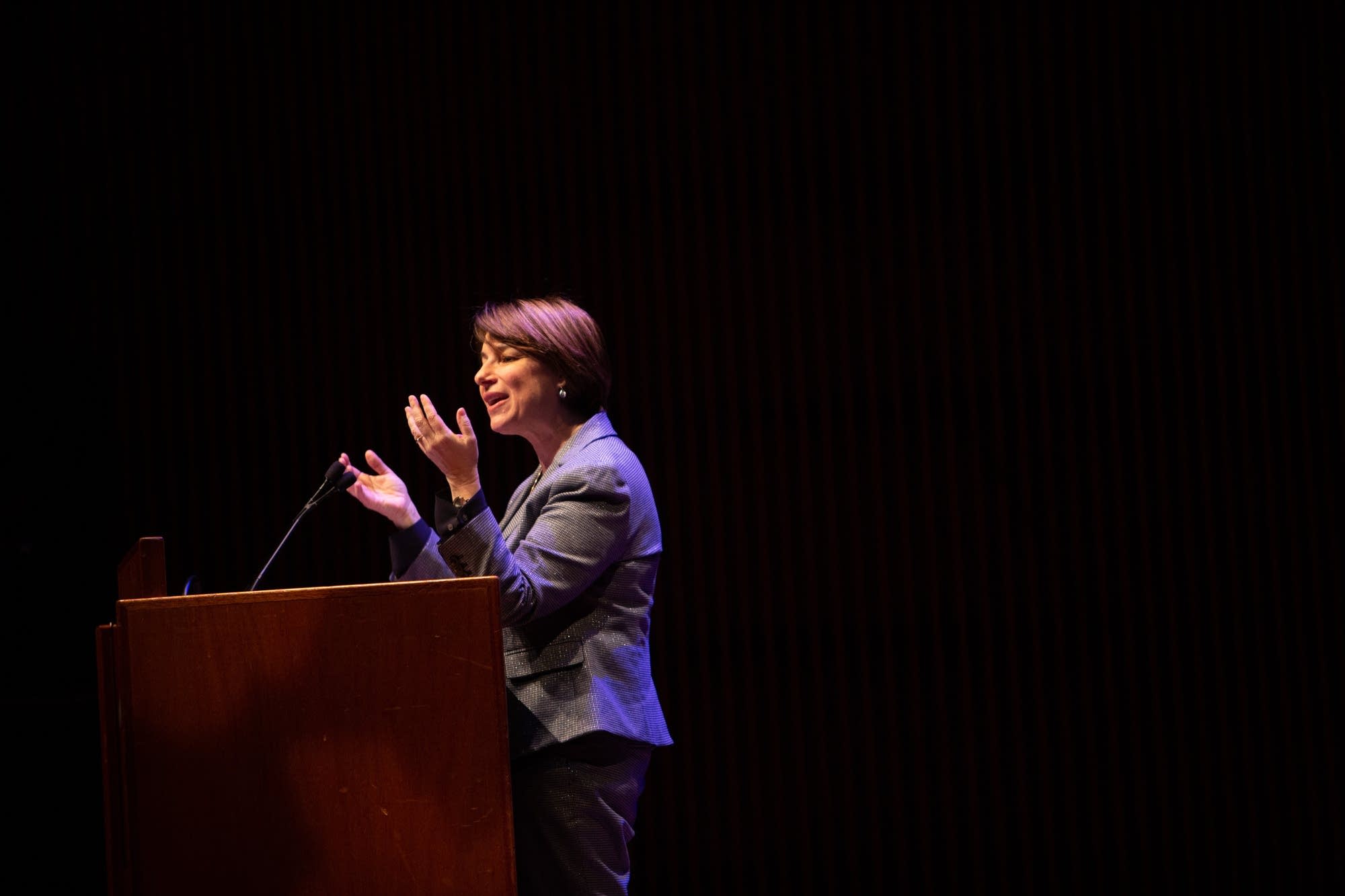 U.S. Sen. Amy Klobuchar speaks during the MLK Day Celebration.