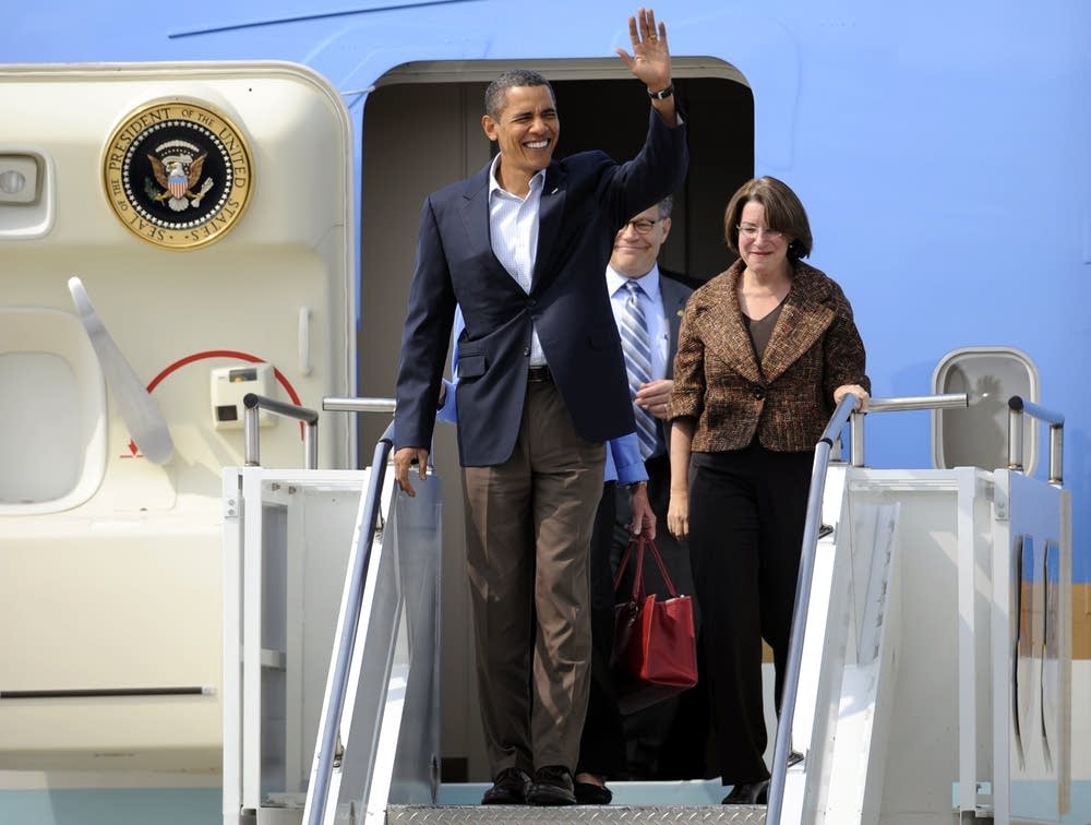 Barrack Obama, Amy Klobuchar, Al Franken