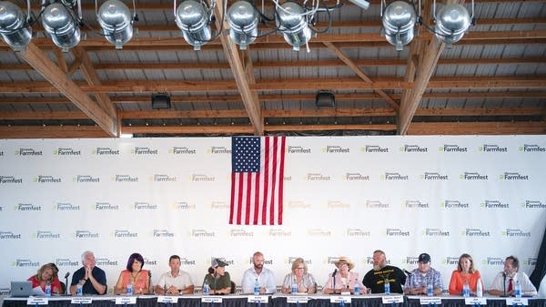 A packed stage for the Congressional Candidate forum 