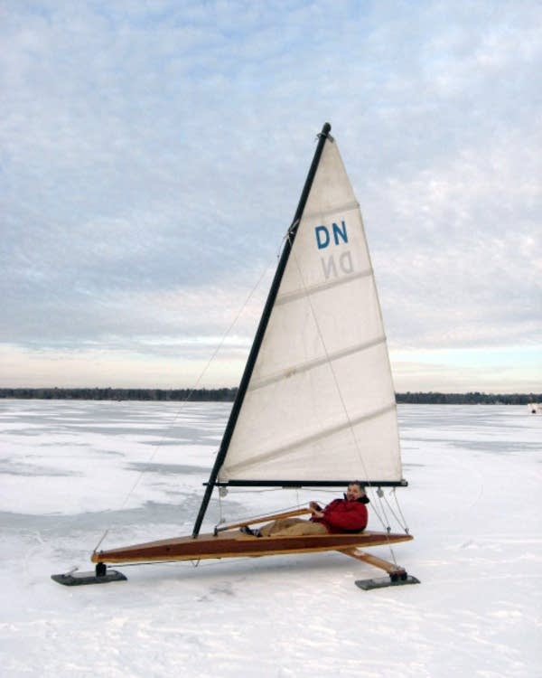 Jon Blessing’s ice boat doesn’t get a lot of use.