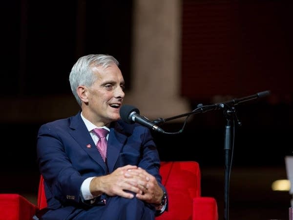 Denis McDonough at the Eugene McCarthy Lecture at St. John's University.