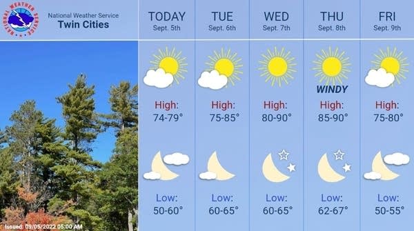 Forecast for the Twin Cities area