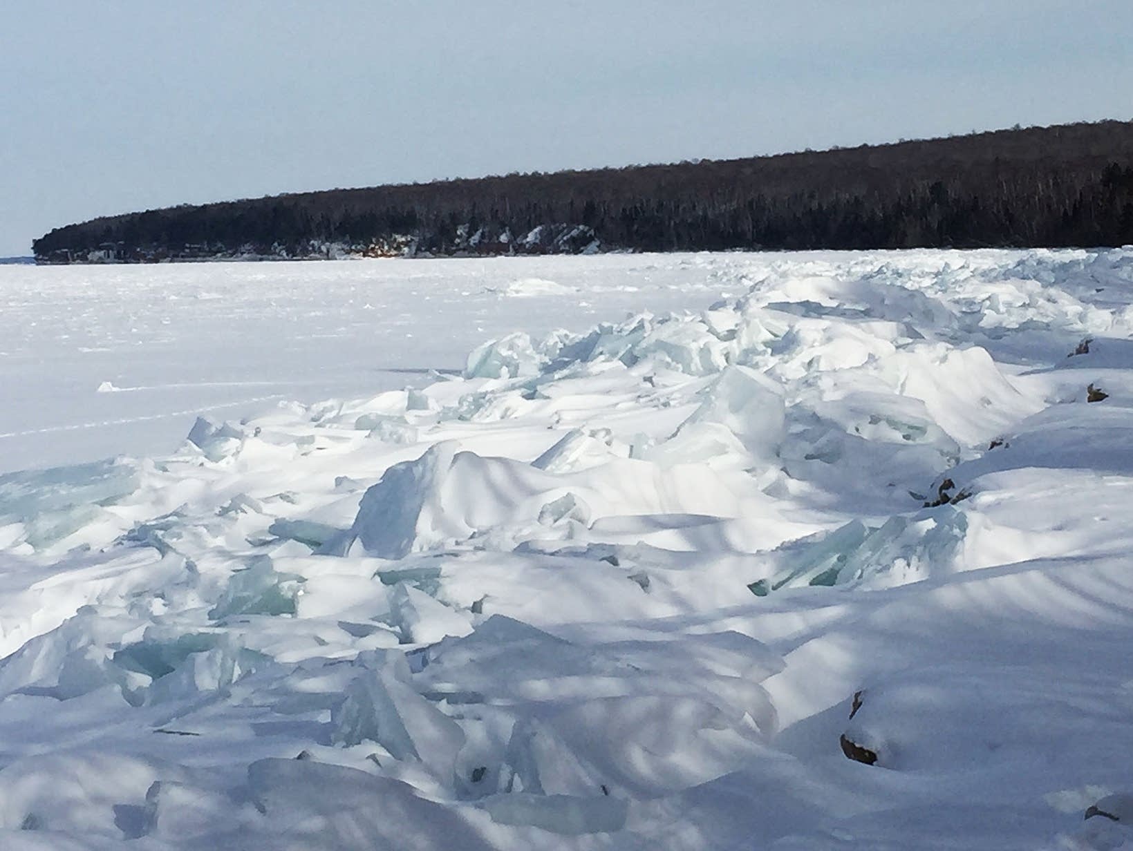 Ice along the shore of Lake Superior
