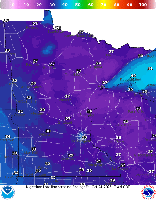 Brighter Thursday with widespread frost tonight