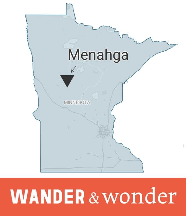 A locator map of Menahga, Minnesota