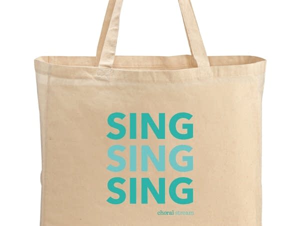 Poster Choral Stream tote bag
