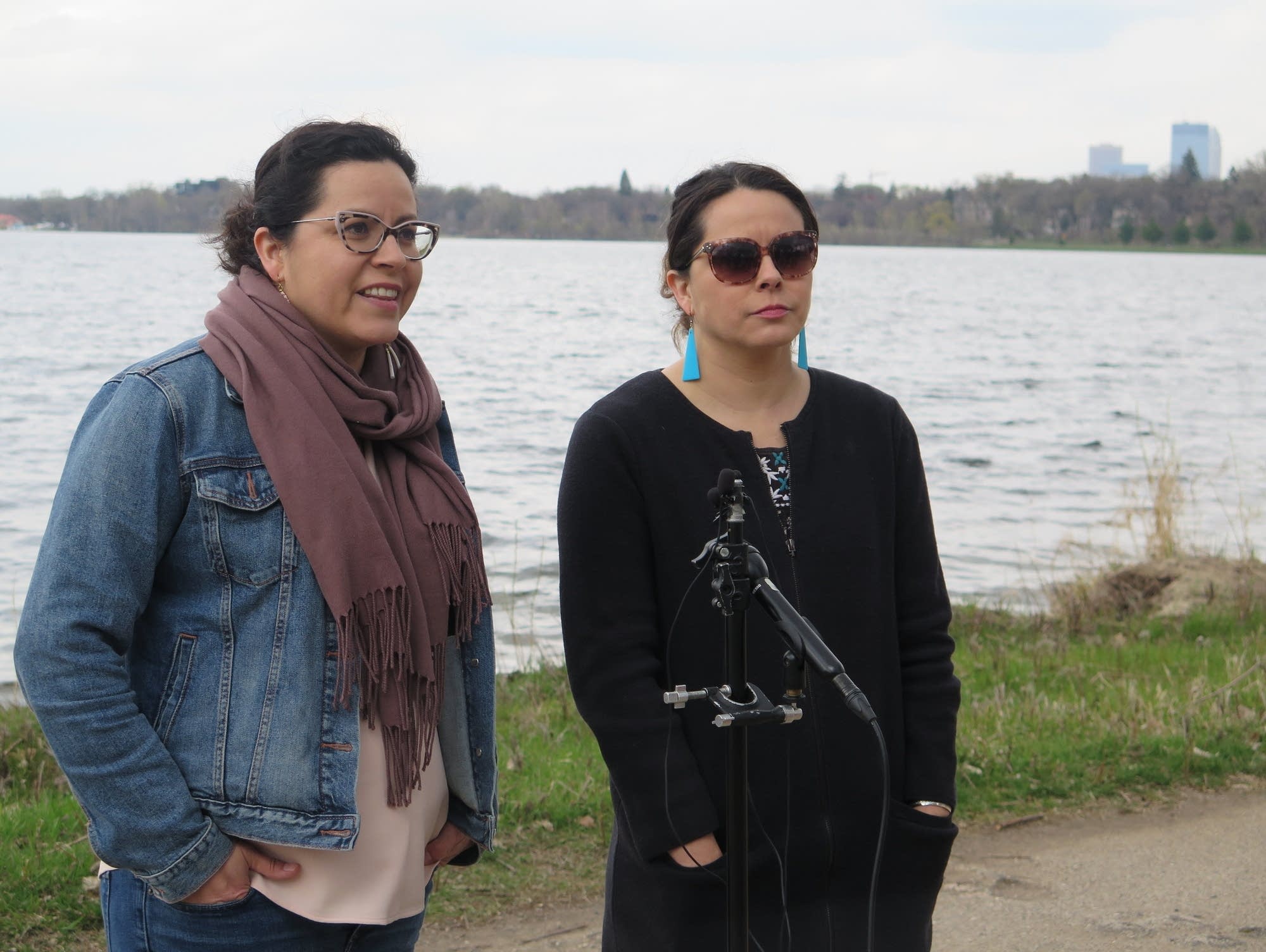 Bad Heart Bull and Beane, who worked on the effort to rename the lake