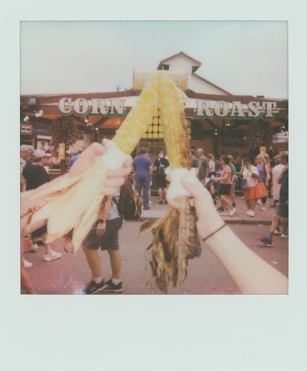 corn on the cob polaroid