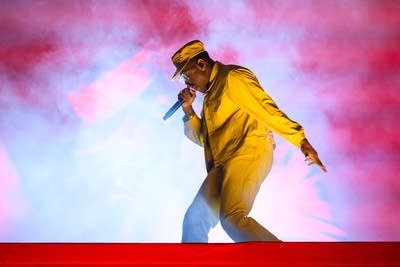 Tyler The Creator performing on stage