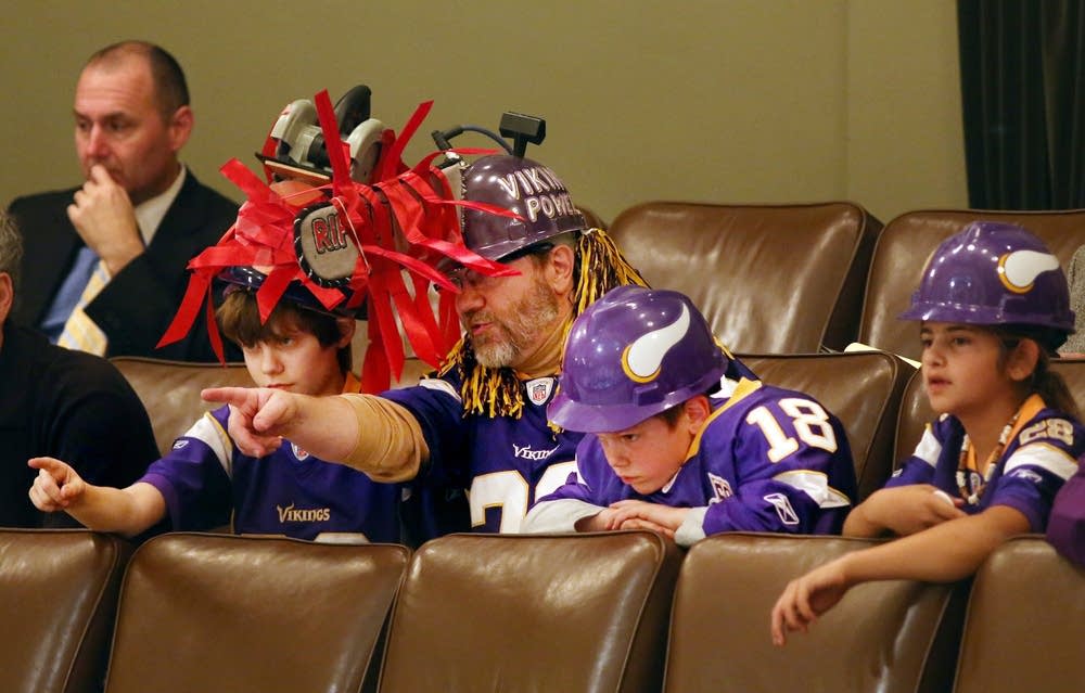 Young Vikings fans in the House gallery